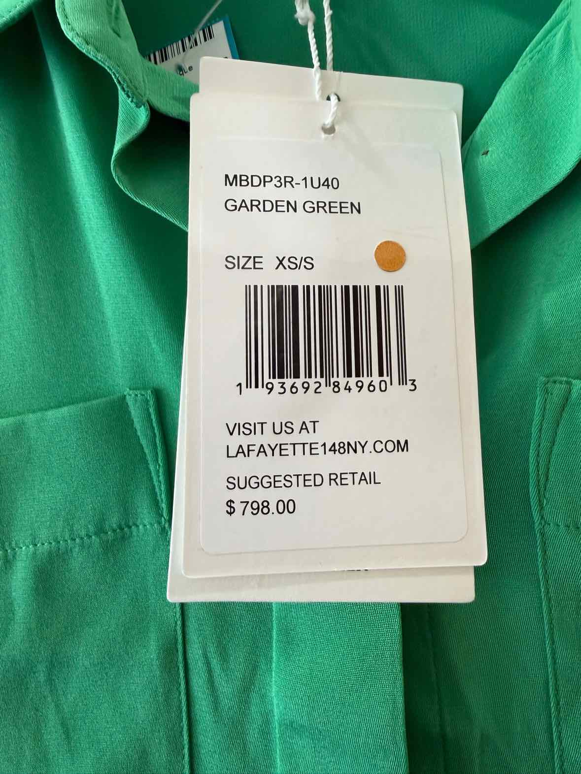 Lafayette 148 Garden Green Size XS/S Shirt