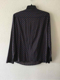 Brunello Cucinelli Navy and Orange Size No Label Shirt
