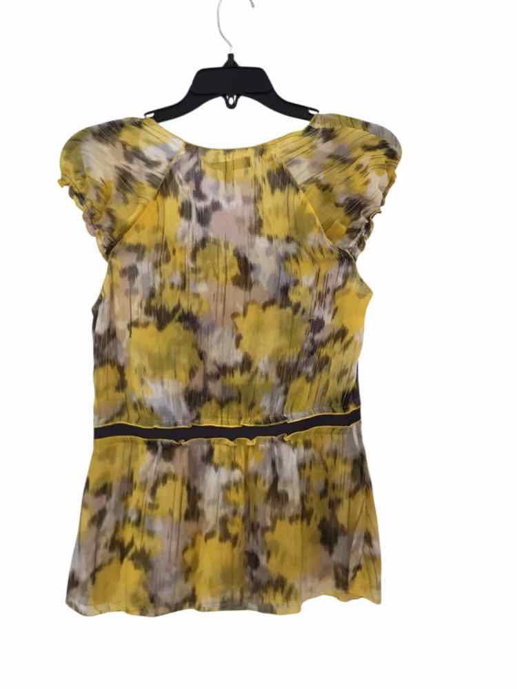 BCBG MAXAZRIA Yellow & Black Size S Shirt