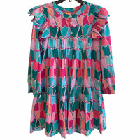 Briton Court Aqua Multi Size L Dress