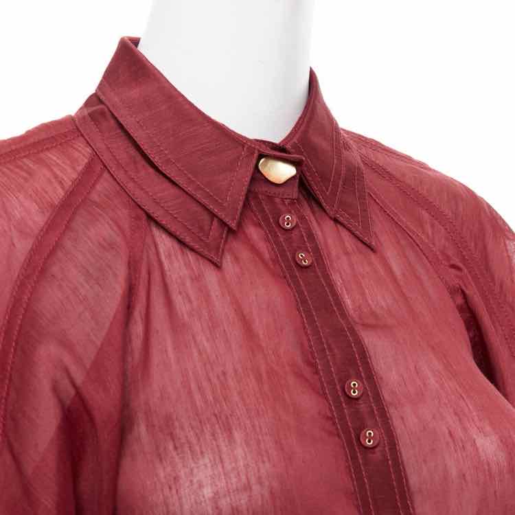 Aje. Burgandy Size AU8/US4 Shirt