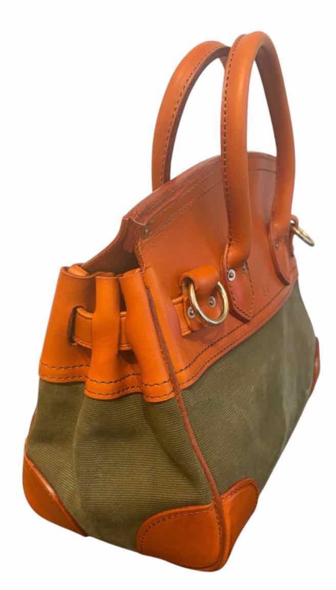 ATORIE Green and Orange Handbag