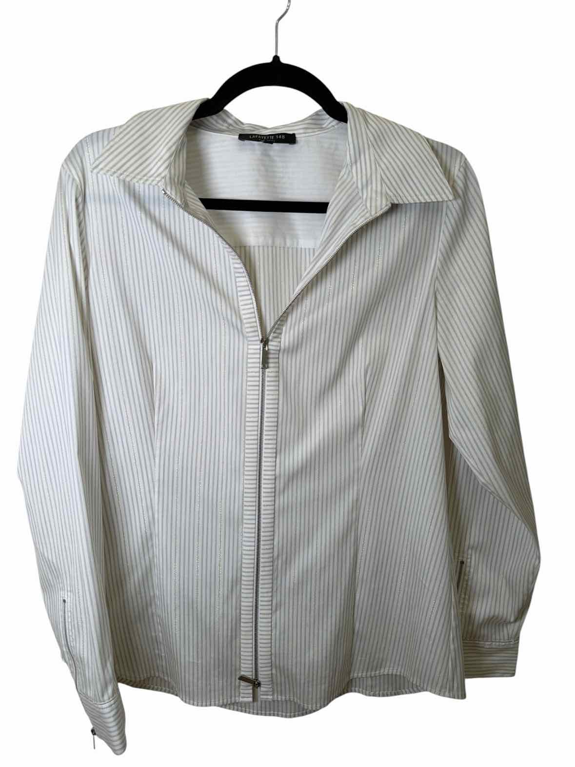 Lafayette 148 White Size 8 Shirt