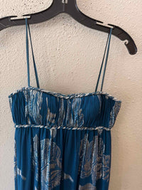 Aidan Mattox Teal and Silver Size 2 Gown/Evening Wear
