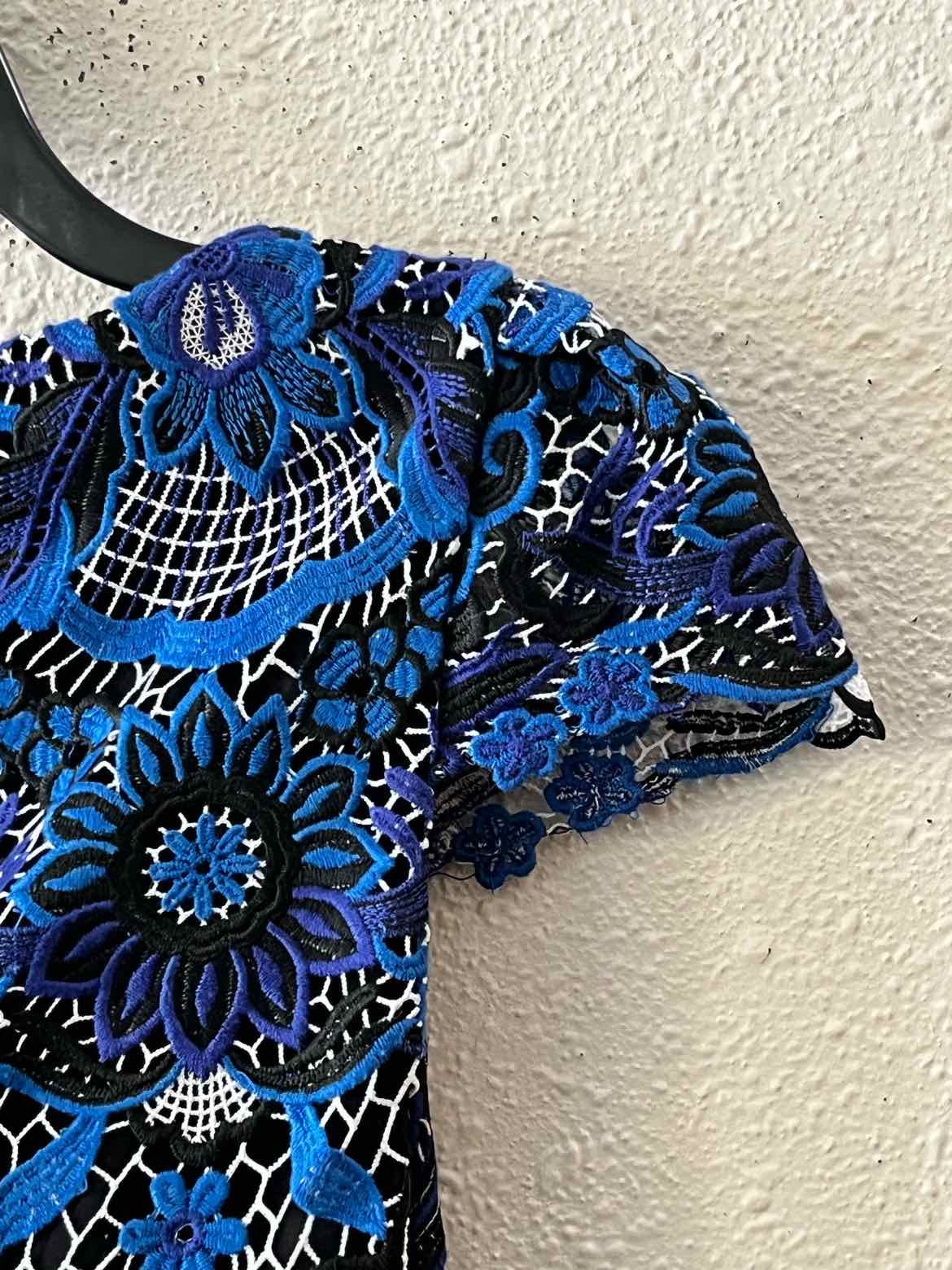alice + olivia Black Multi Size 0 Dress