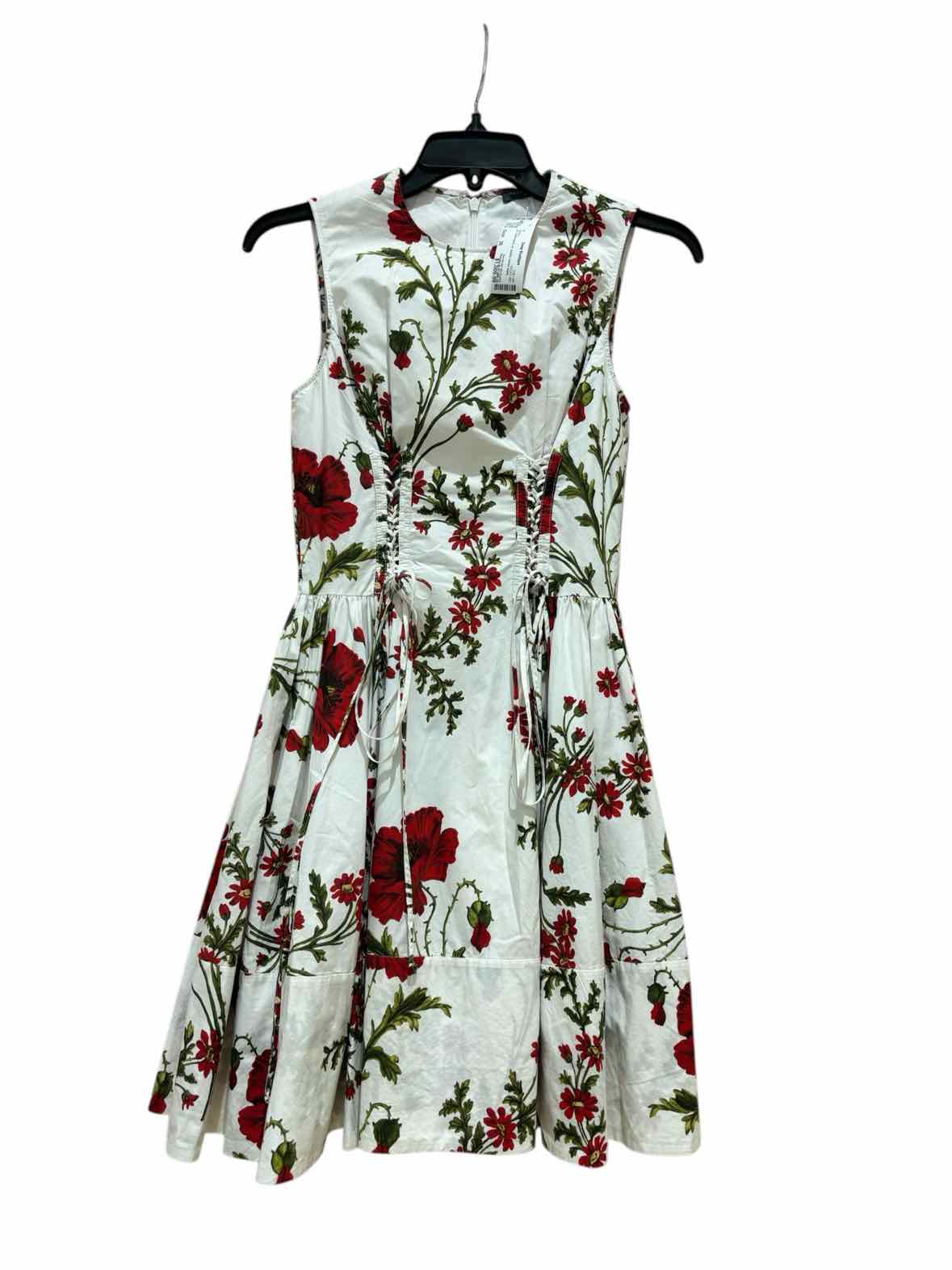 Alexander McQueen White and Red Size 36 Dress