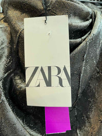 Zara Metallic Gunmetal Size L Skort