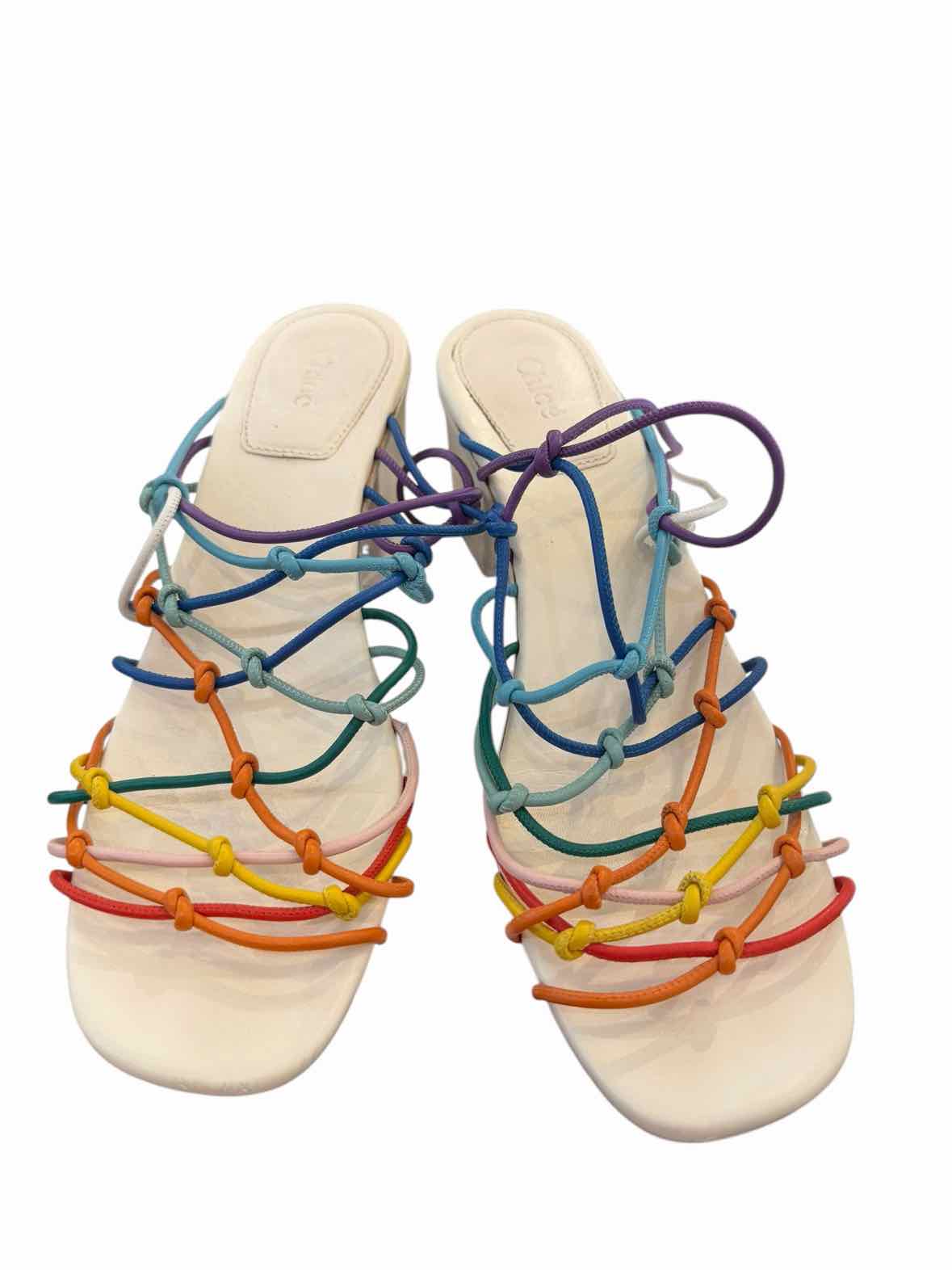 Chloe White Multi Size 40 Shoes