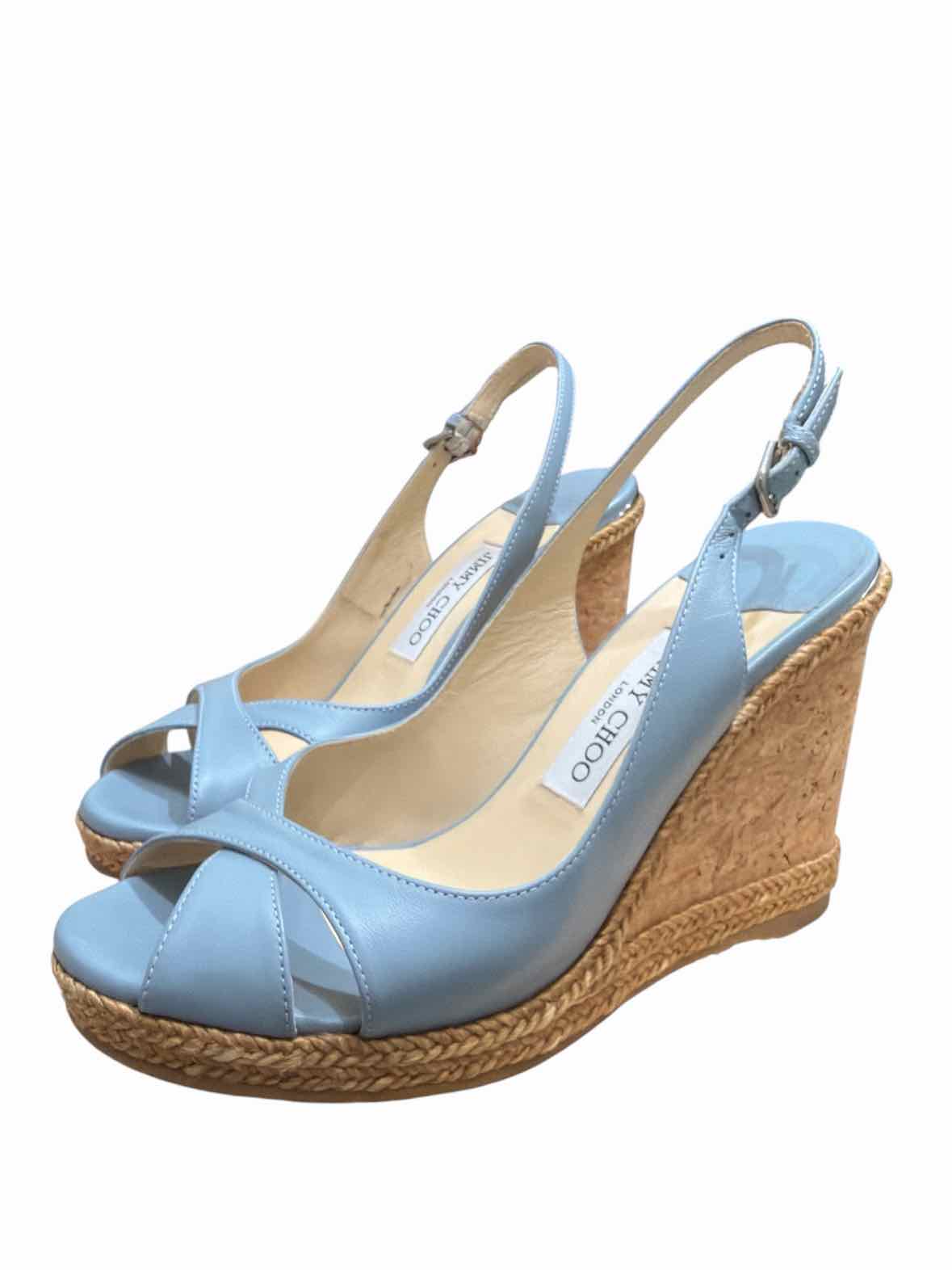 Jimmy Choo Blue and Beige Size 39 1/2 Shoes