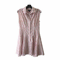 J Crew White and Red Size 6 Dress