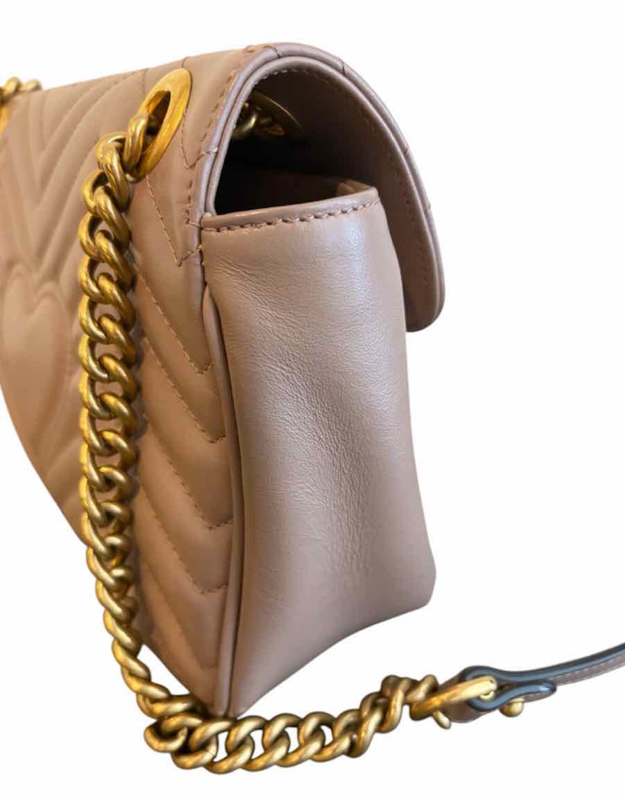 Gucci GG Marmont Small Leather Shoulder B rose mauve Handbag
