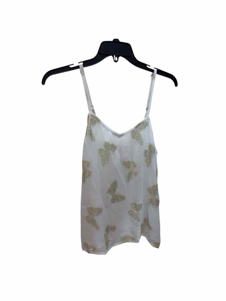 Muche et Muche White and Gold Size S/M Tank Top