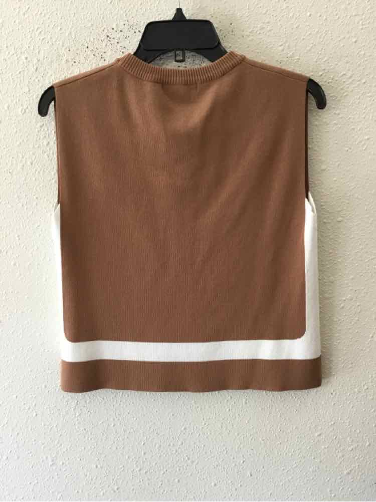 lalavon. brown and white Size S Shirt
