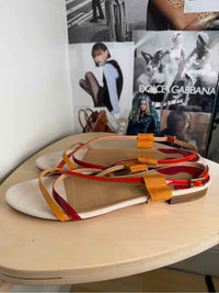Salvatore Ferragamo Red and Orange Size 7 1/2 Shoes
