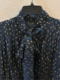 by Anthropologie Navy and Gold Size S Shirt