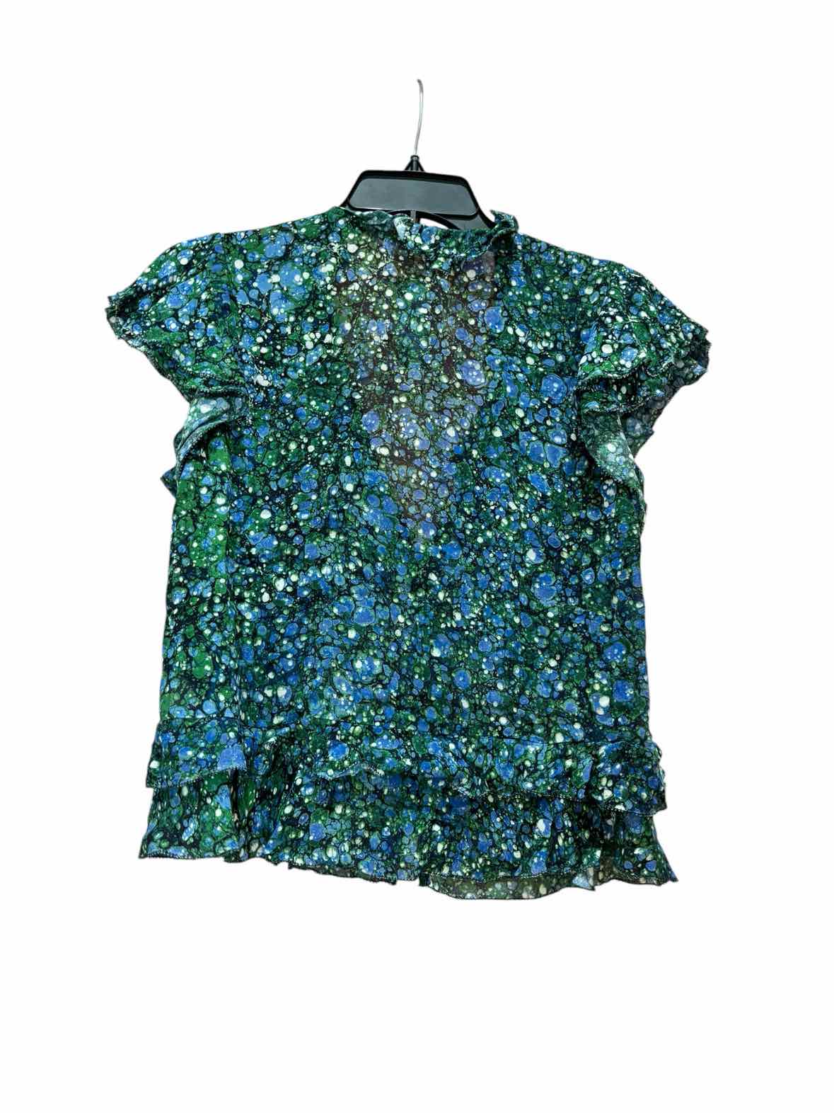 Veronica Beard Blue and Green Size 2 Blouse