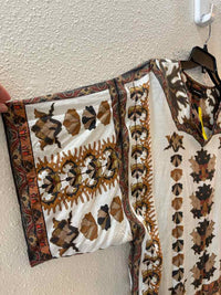 Isabel Marant White and Brown Size 2 Dress