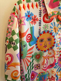 Beginning Boutique Cream Multi Size 4 Shirt