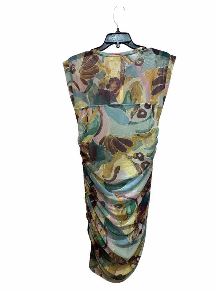 Ted Baker Green and Floral Size 3 Dress