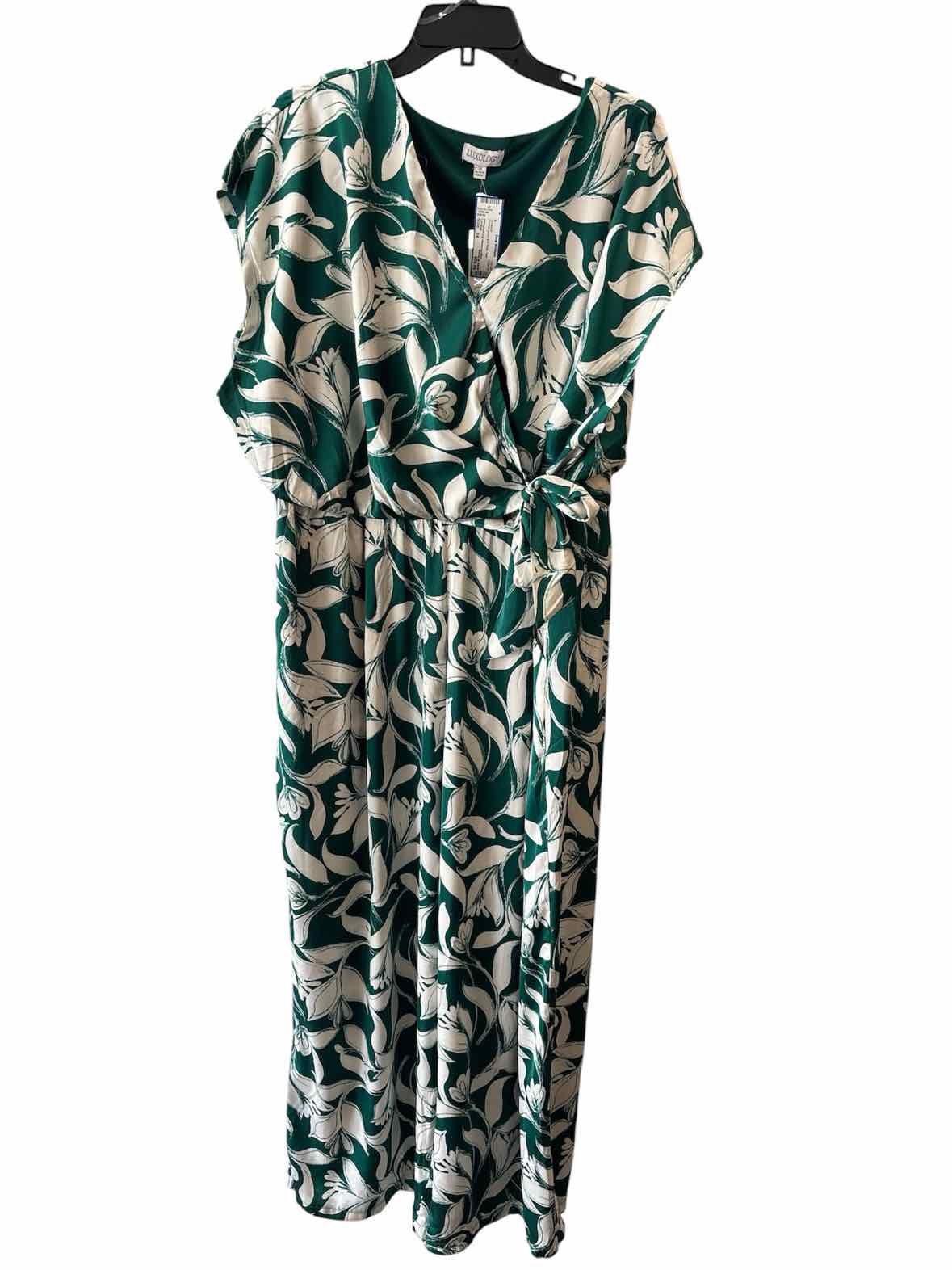 Luxology Emerald green and White Size 3X Jumpsuit