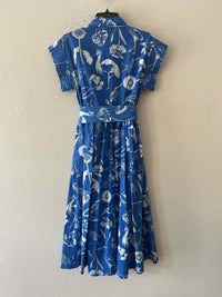 Oliphant Blue and White Size S Dress