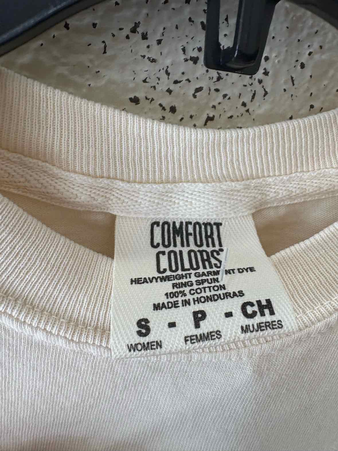 Comfort Colors Cream and Black Size S Shirt