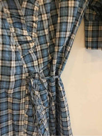 Ganni light blue and white Size 38 Dress