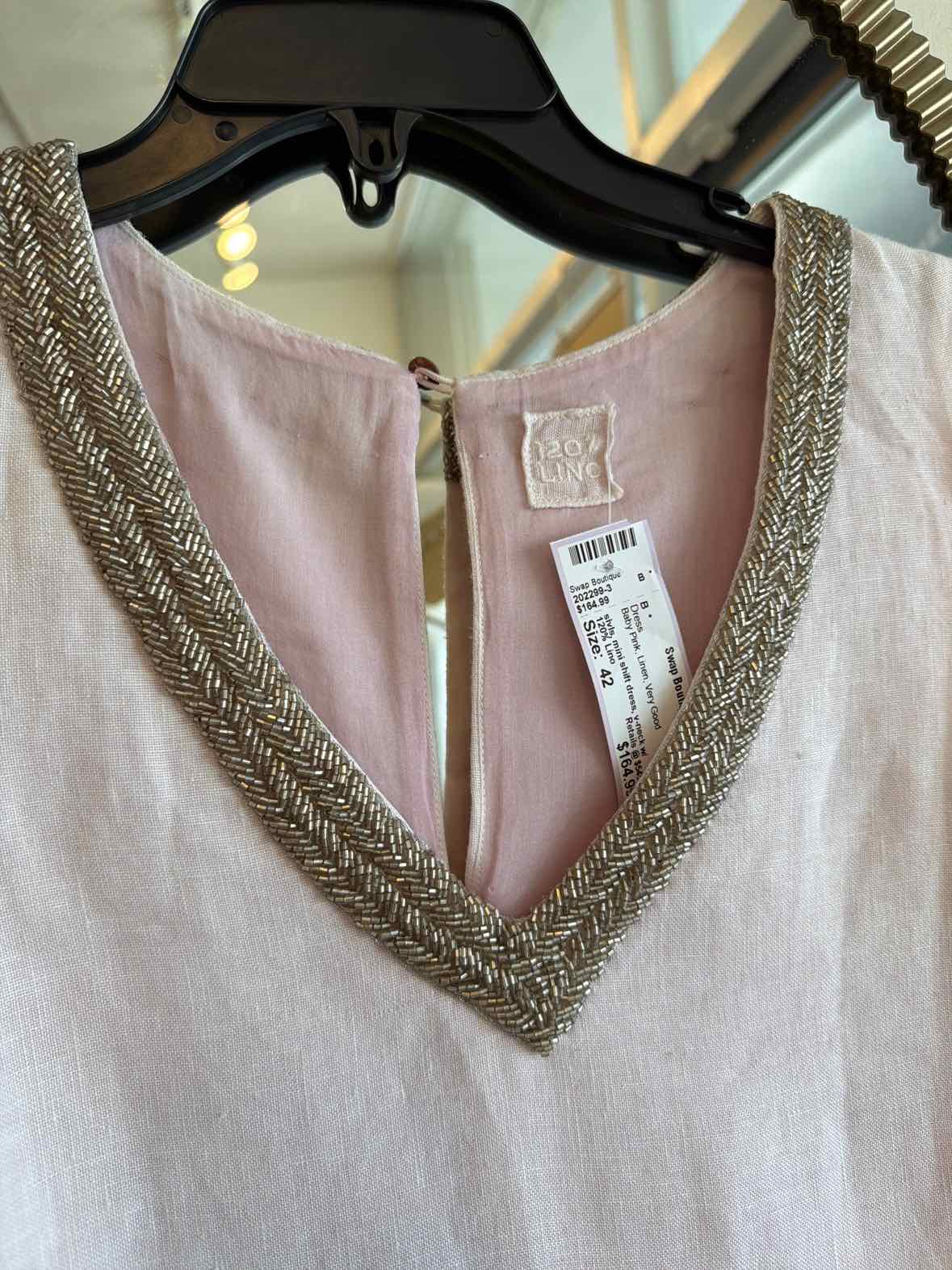 120% Lino Baby Pink Size 42 Dress