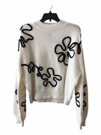 En Creme Cream and Black Size L Sweater