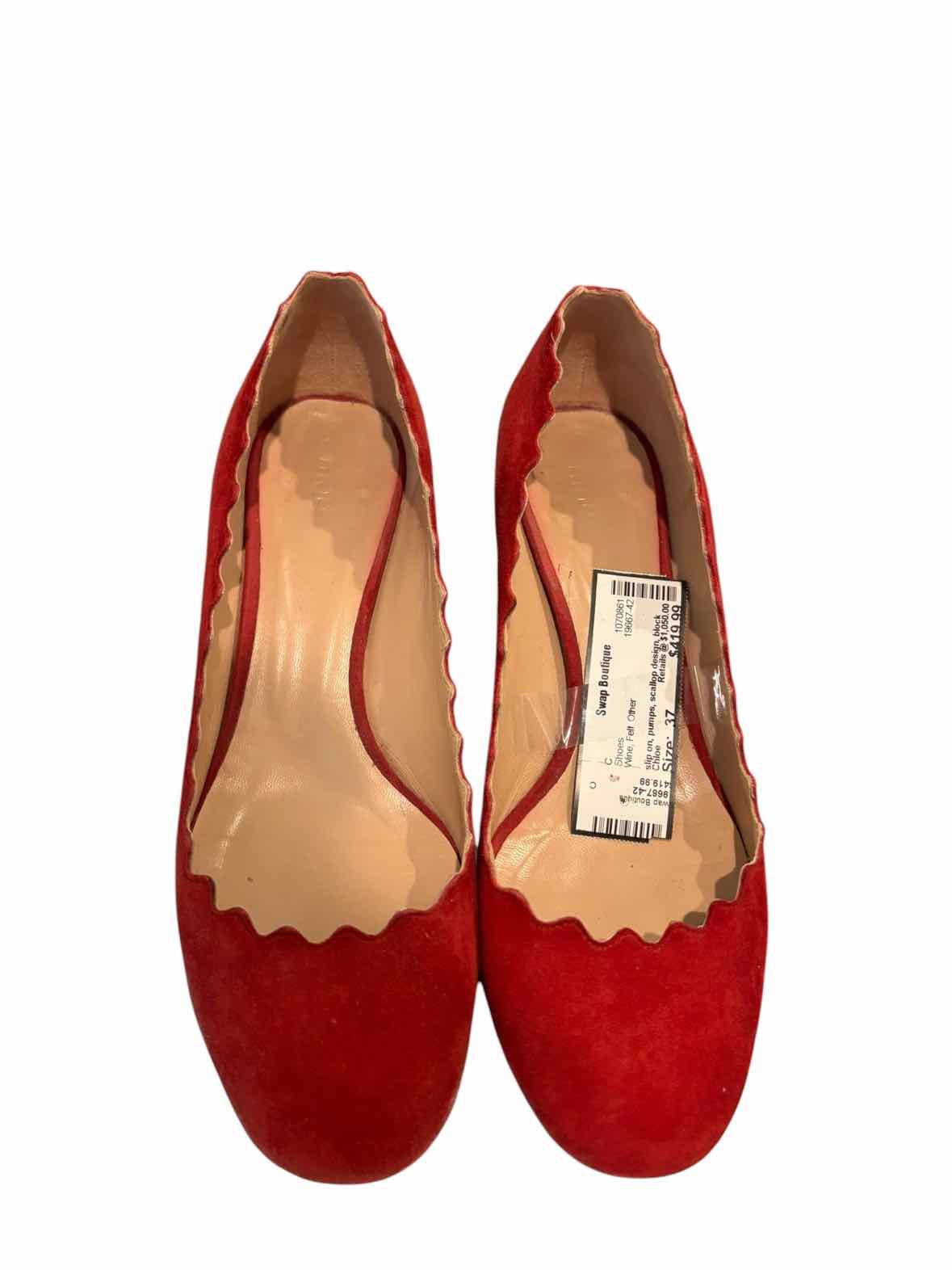Chloe Wine Size 37 Shoes