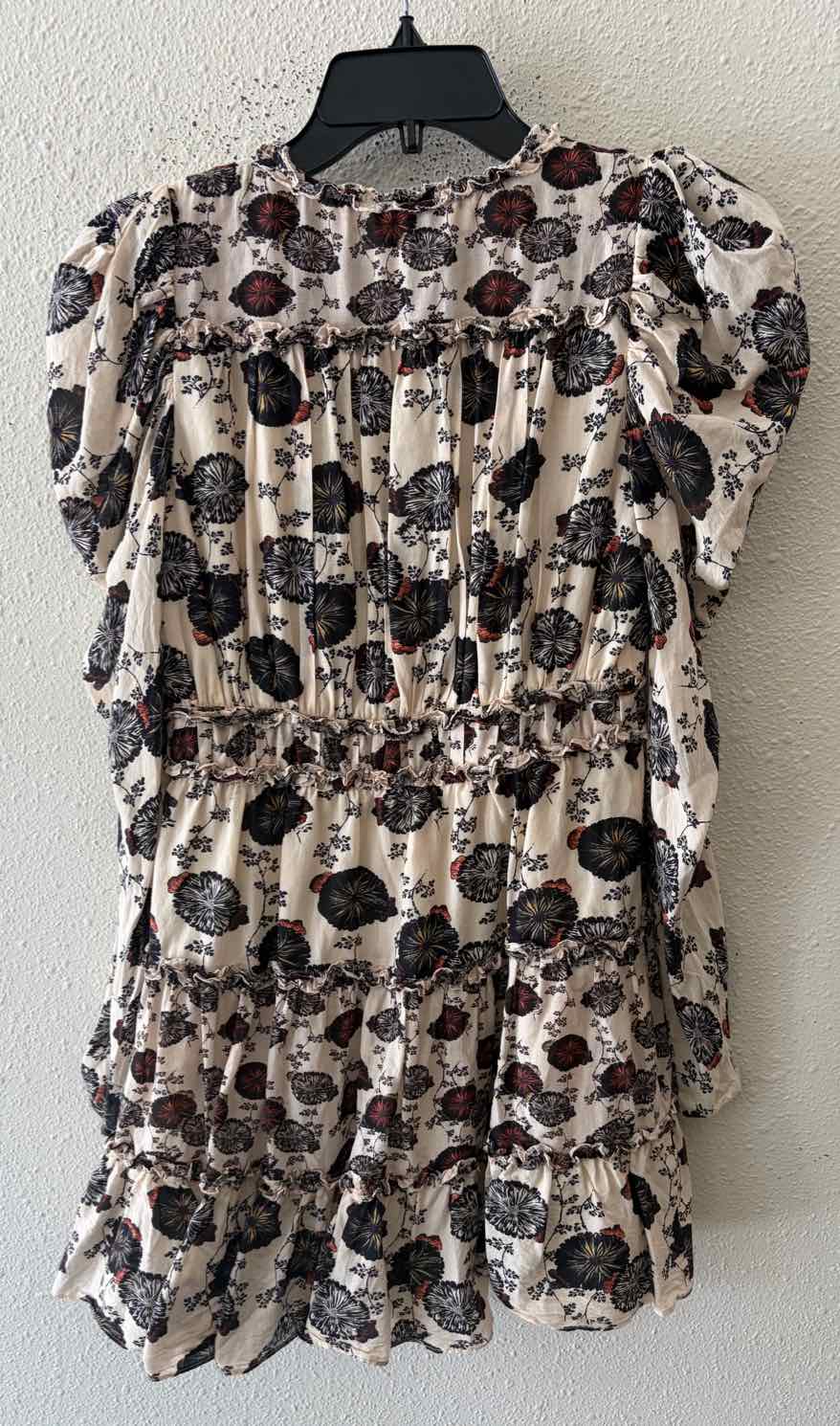 ULLA JOHNSON Cream Multi Size 0 Dress