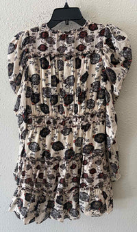 ULLA JOHNSON Cream Multi Size 0 Dress