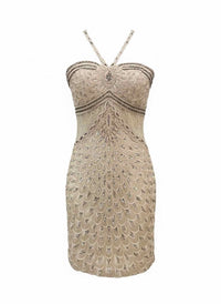 Sue Wong Champagne Size 6 Dress