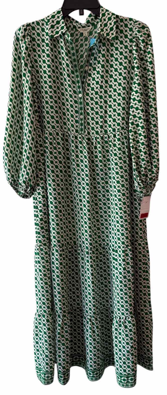 Max Studio Green and White Size S Dress
