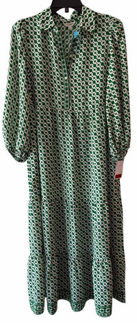 Max Studio Green and White Size S Dress