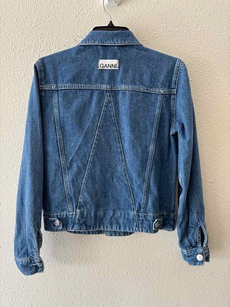 Ganni Medium Wash Size 38 Jacket