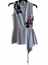 Suno white and blue multi Size 0 Shell