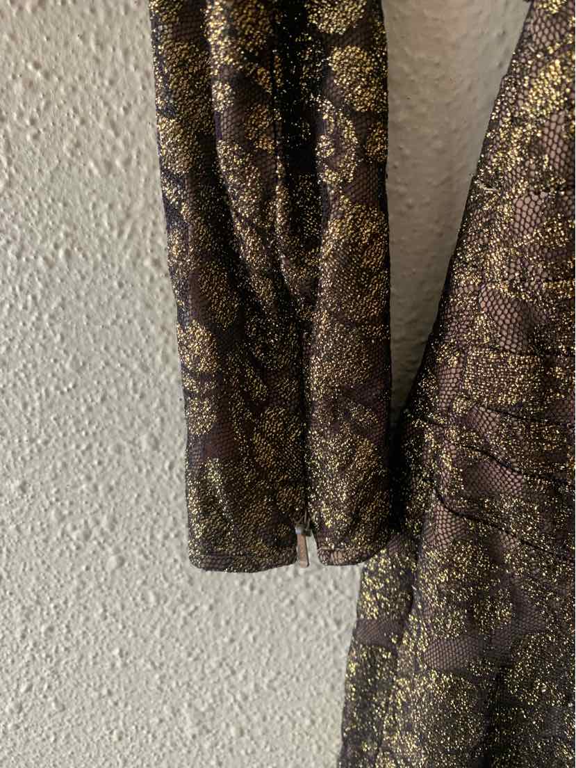 Carmen Marc Valvo Gold Size 4 Dress