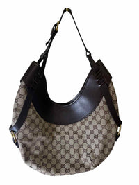 Gucci Half Moon Hobo Bag Beige Handbag