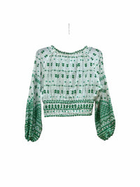 Maje White and Green Size 1 Shirt