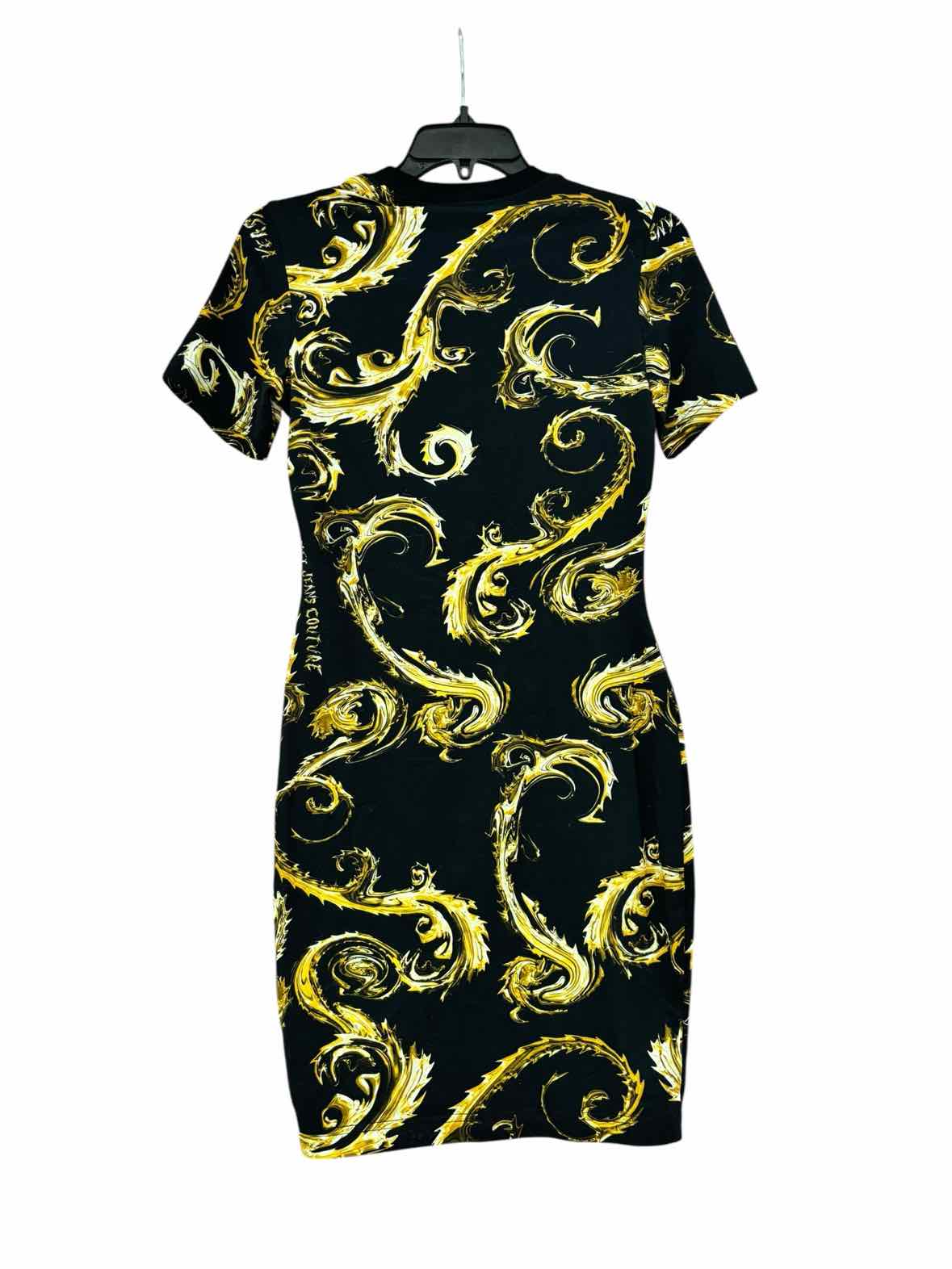 Versace Jeans Couture Gold and Black Size S Dress