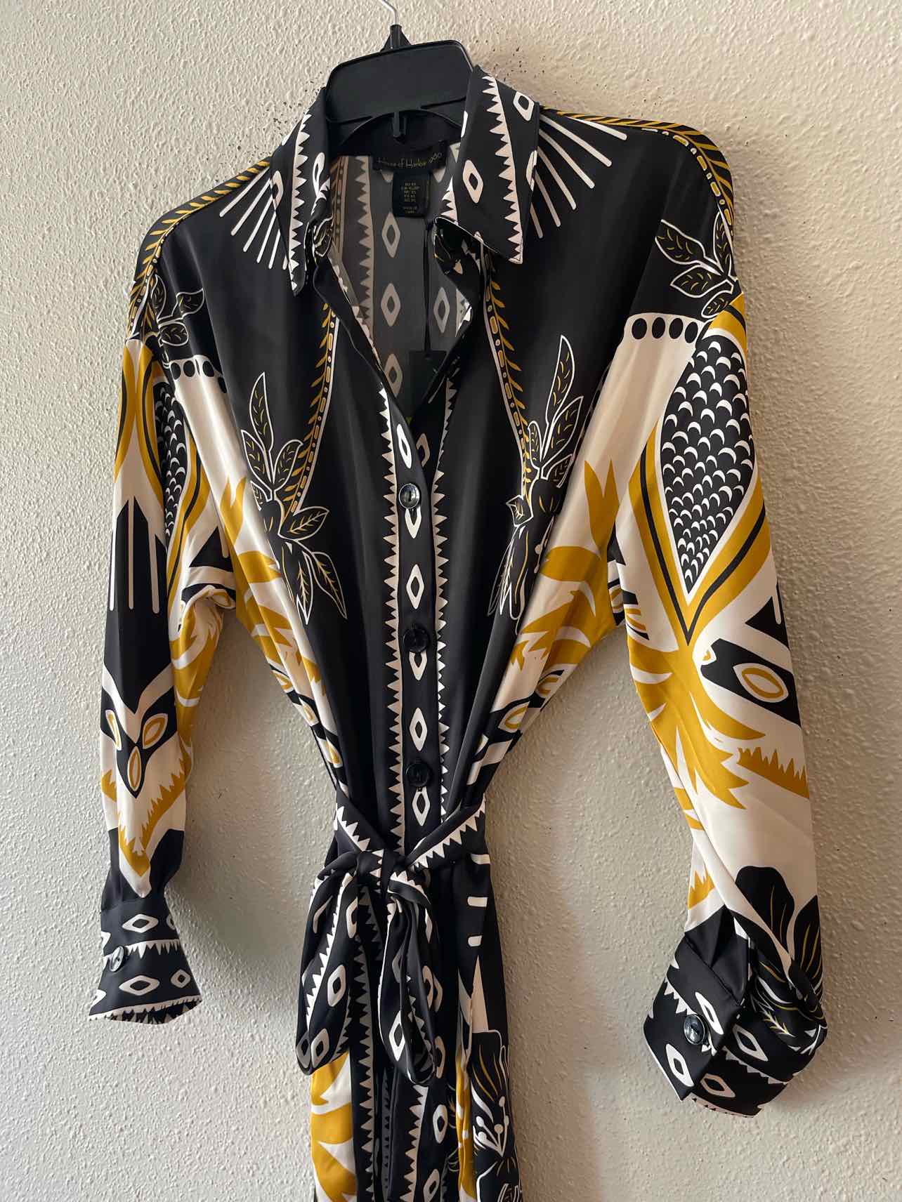 House of Harlow Cream and Black Size XS Dress