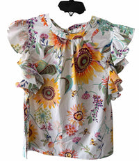Elie. By Elie Tahari White Multi Size M Shirt