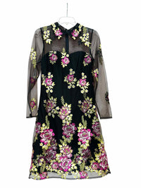 Marchesa Notte Black Multi Size 6 Dress