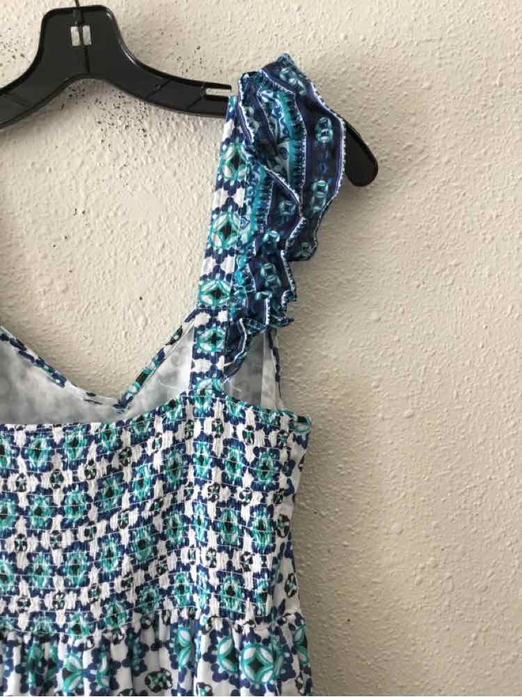 Lucky Brand White and Blue Size S Dress