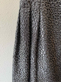 Carmen Marc Valvo Metallic Gray Size 10 Dress