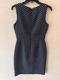 Tahari Arthur Levine blue & ivory Size 4 Dress