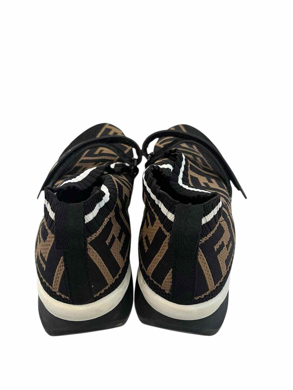 Fendi Brown black and white Size 38.5 Shoes