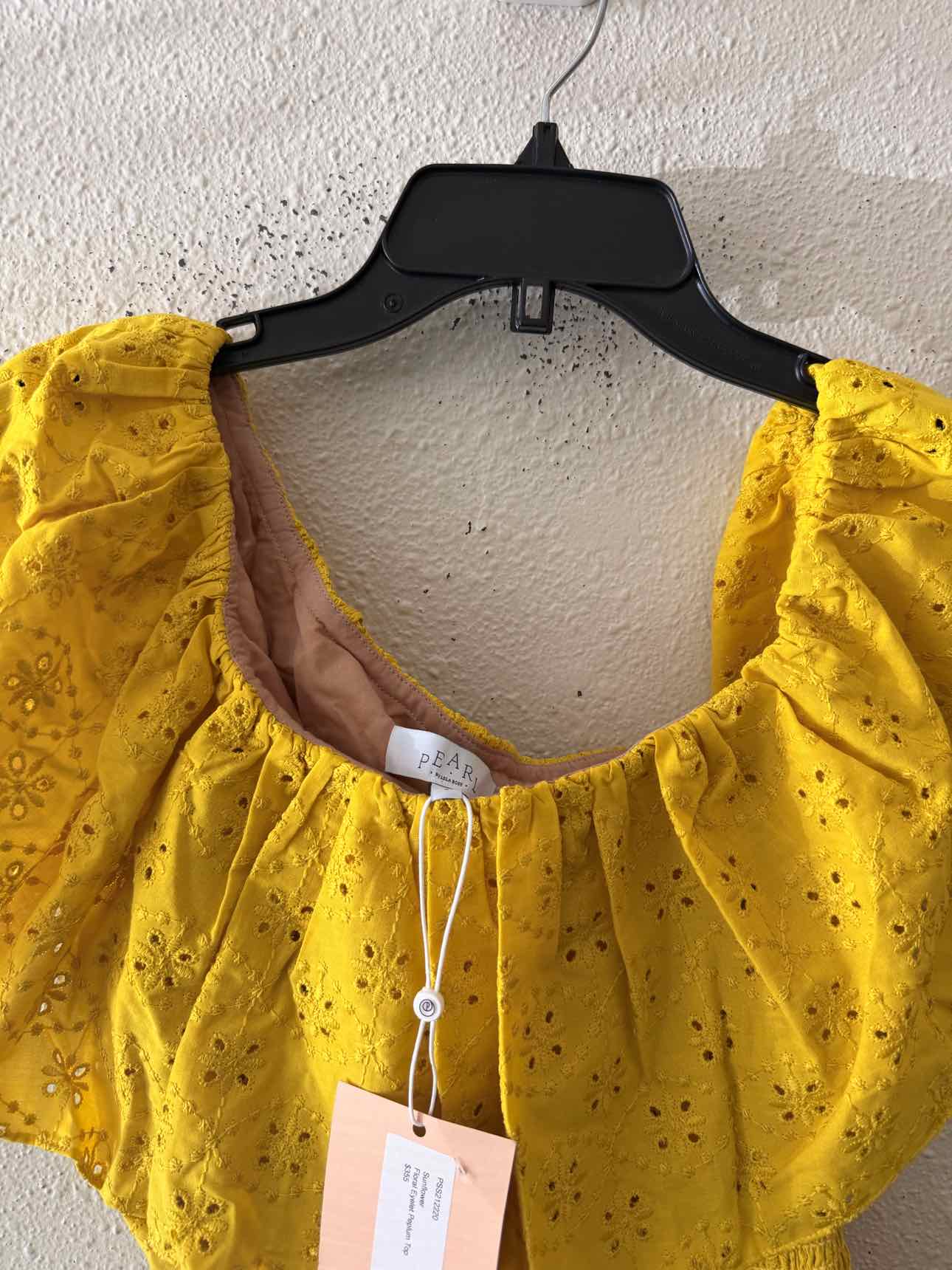 Pearl by Lela Rose Yellow Size 2 Shirt