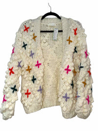 by Anthropologie White and multi Size One Size Cardigan